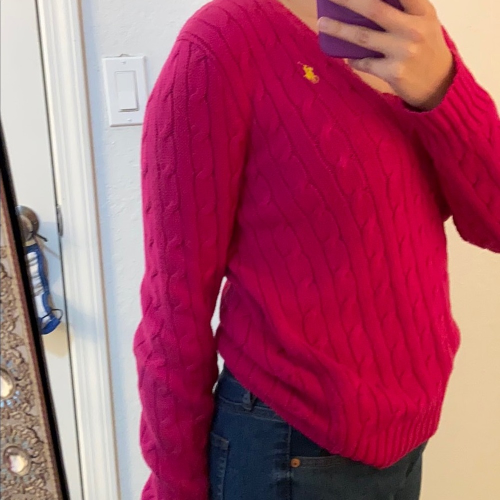 SOLD Ralph Lauren Sport V Neck Sweater - Picture 2 of 3